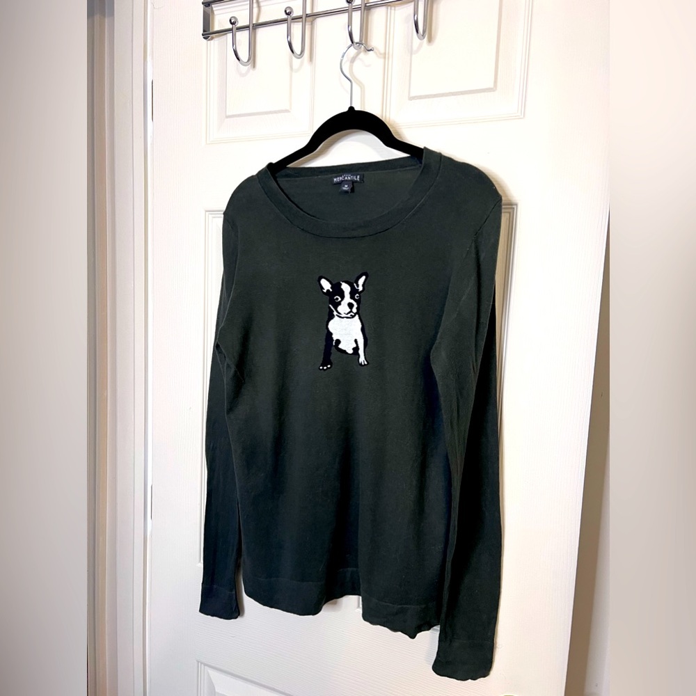 Dark olive colored, JCREW, dog sweater
